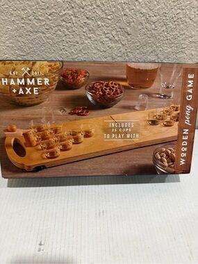 Wooden Pong Game - Natural Wood